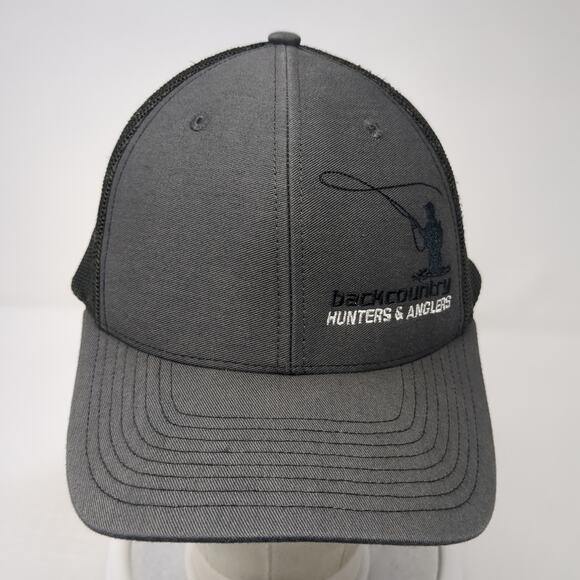 Back Country Hunters Snapback Trucker Hat Gray OS Adjustable Mesh Richardson - Picture 2 of 10